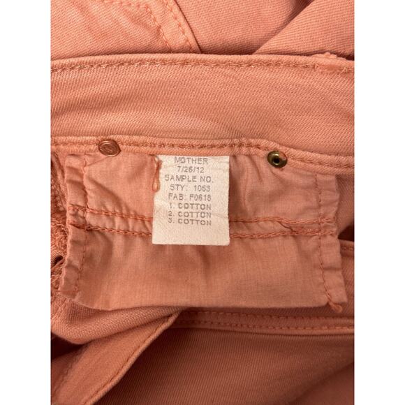 New Mother Jeans 27 Womens The Day Dreamer Low Rise Flare Peach Pink SAMPLES - Picture 7 of 7